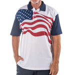 Load image into Gallery viewer, Men's Made in USA Flag Performance Golf Shirt