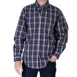 Load image into Gallery viewer, Executive Classic Button Down Sport Shirt- Navy/Plaid