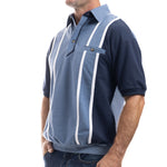 Load image into Gallery viewer, Classics by Palmland Vertical Stripe Banded Bottom Shirt - Blue