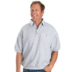 Load image into Gallery viewer, Classics By Palmland Solid French Terry Short Sleeve Banded Bottom Polo Shirt - Grey Heather