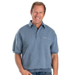 Load image into Gallery viewer, Classics by Palmland French Terry Short Sleeve Banded Bottom Shirt - Light Blue