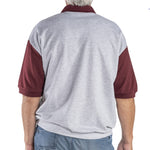 Load image into Gallery viewer, Classics by Palmland Horizontal French Terry Short Sleeve Banded Bottom Shirt - Burgundy