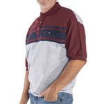 Load image into Gallery viewer, Classics by Palmland Horizontal French Terry Short Sleeve Banded Bottom Shirt - Burgundy