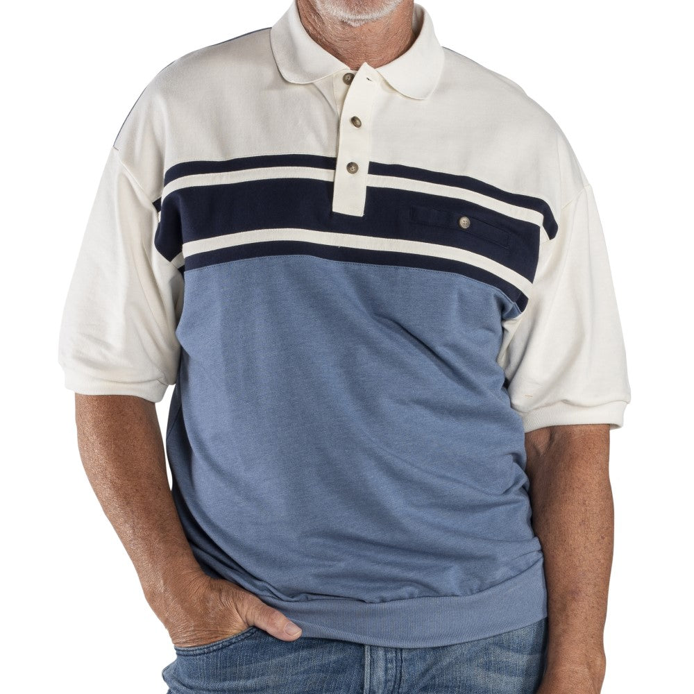 Classics by Palmland Horizontal French Terry Short Sleeve Banded Botto