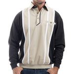 Load image into Gallery viewer, Classics by Palmland Vertical Stripes Long Sleeve Banded Bottom Shirt - Taupe