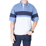 Load image into Gallery viewer, Classics By Palmland Knit Short Sleeve Banded Bottom Shirt - Blue Heather