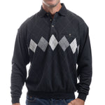 Load image into Gallery viewer, Classics By Palmland Argyle Long Sleeve Banded Bottom - Black