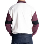Load image into Gallery viewer, Classics by Palmland LS Horizontal Stripes Banded Bottom Shirt - Burgundy