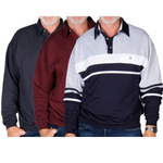 Load image into Gallery viewer, Burgundy Navy Mix-3 Long Sleeve Shirts Bundled