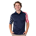 Load image into Gallery viewer, Mens Stars and Stripes Polo Shirt