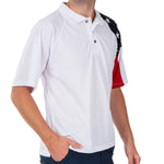 Load image into Gallery viewer, Mens Allegiance Freedom Tech Fabric Polo Shirt White