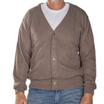 Load image into Gallery viewer, Men's Links Cardigan Sweater- Brown Heather