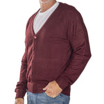 Load image into Gallery viewer, Men's Links Cardigan Sweater- Burgundy