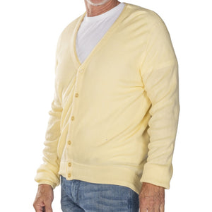 Men's Links Cardigan Sweater- Butter
