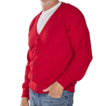 Load image into Gallery viewer, Men's Links Cardigan Sweater- Red