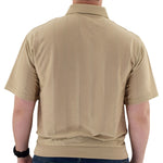 Load image into Gallery viewer, Big and Tall Tone on Tone Textured Knit Short Sleeve Banded Bottom Shirt - 6010-16BT - Taupe - theflagshirt