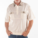 Load image into Gallery viewer, Classics By Palmland Knit Short Sleeve Banded Bottom Shirt - Taupe
