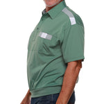 Load image into Gallery viewer, Classics By Palmland Knit Short Sleeve Banded Bottom Shirt - Sage