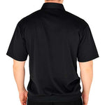 Load image into Gallery viewer, Classics by Palmland Two Pocket Knit Short Sleeve Banded Bottom Shirt 6010-656 Black - theflagshirt