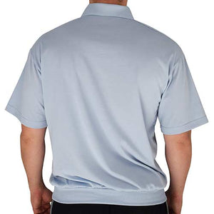 Classics by Palmland Big and Tall Short Sleeve Banded Bottom Shirt 6010-656BT Light Blue - theflagshirt