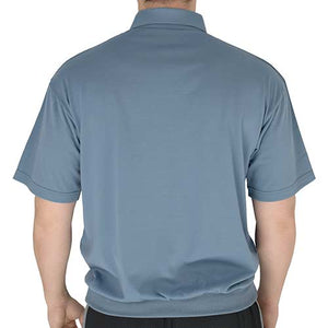 Classics by Palmland Two Pocket Knit Short Sleeve Banded Bottom Shirt Marine 6010-656 - theflagshirt