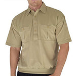 Load image into Gallery viewer, Classics by Palmland Two Pocket Knit Short Sleeve Banded Bottom Shirt  6010-656 Big and Tall Taupe - theflagshirt
