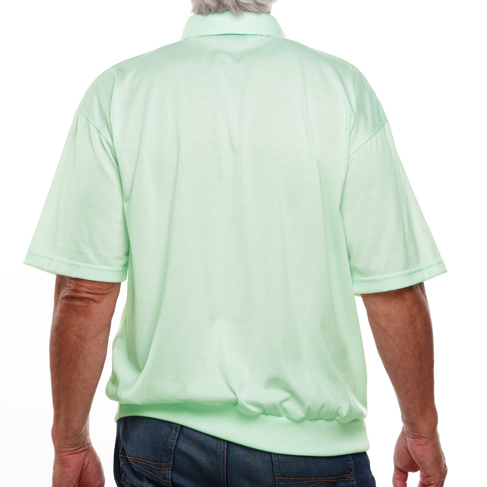 Classics by Palmland Big and Tall Short Sleeve Banded Bottom Shirt 6010-656BT Mint