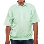 Load image into Gallery viewer, Classics by Palmland Big and Tall Short Sleeve Banded Bottom Shirt 6010-656BT Mint
