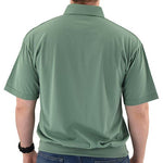 Load image into Gallery viewer, Classics by Palmland Two Pocket Knit Short Sleeve Banded Bottom Shirt 6010-656 Big and Tall - Sage - theflagshirt