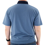 Load image into Gallery viewer, Classics by Palmland Horizontal Short Sleeve Banded Bottom Shirt Marine - 6010-BL12 - theflagshirt