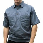 Load image into Gallery viewer, Big and Tall Palmland S/S 4 pocket Woven Banded Bottom Shirt - 6030-200BT - theflagshirt