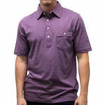 Load image into Gallery viewer, Palmland Solid Textured Short Sleeve Knit Big and Tall Plum - theflagshirt