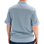 Load image into Gallery viewer, Solid Knit Banded Bottom Shirt with Woven Chest Panel 6041-22N Big and Tall - Chambray - theflagshirt