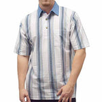 Load image into Gallery viewer, Palmland Club S/S Tailored Collar Pocketed Knit - 6050-450 Marine - theflagshirt