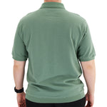 Load image into Gallery viewer, Classics by Palmland Short Sleeve 3 Button Banded Bottom Knit Collar 6070-100-Sage - theflagshirt