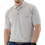 Load image into Gallery viewer, Classics by Palmland Short Sleeve 3 Button Banded Bottom Knit Collar - Big and Tall 6070-354 Tan - theflagshirt