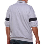Load image into Gallery viewer, Classics by Palmland Vertical Stripe Banded Bottom Shirt - Grey/Navy