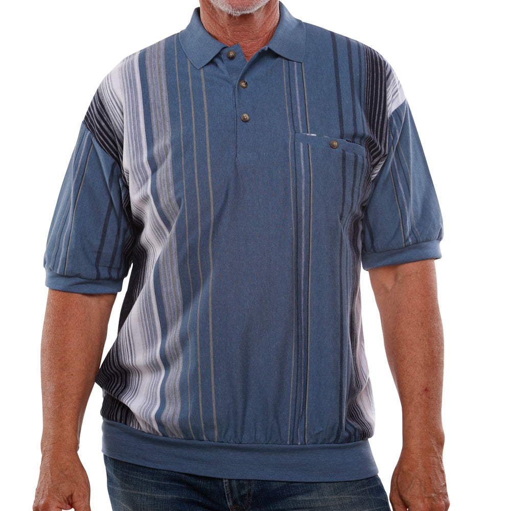 Classics by Palmland  Big and Tall Short Sleeve Polo Shirt 6090-V2 Blue