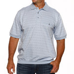 Load image into Gallery viewer, Classics by Palmland Short Sleeve Polo Shirt Light Blue - Big and Tall