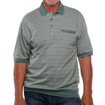 Load image into Gallery viewer, Classics by Palmland Jacquard Short Sleeve Banded Bottom Shirt 6091-100 Sage
