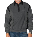 Load image into Gallery viewer, Classics by Palmland Two Tone Banded Bottom Shirt 6094-165B Charcoal
