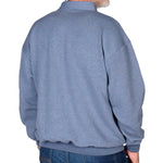 Load image into Gallery viewer, LD Sport Solid Textured Long Sleeve Banded Bottom Shirt - 6094-950 - Blue Heather
