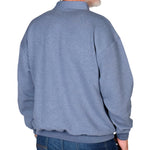Load image into Gallery viewer, LD Sport Solid Textured Long Sleeve Banded Bottom Shirt - Blue Heather