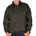 Load image into Gallery viewer, LD Sport Solid Textured Long Sleeve Banded Bottom Shirt - Charcoal