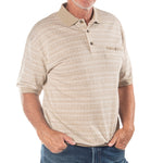 Load image into Gallery viewer, Classics by Palmland Allover Short Sleeve Banded Bottom Shirt - Taupe