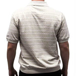 Load image into Gallery viewer, Classics by Palmland Allover Short Sleeve Banded Bottom Shirt 6190-302 Big and Tall Taupe - theflagshirt