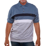 Load image into Gallery viewer, Classics by Palmland Short Sleeve Polo Shirt - Blue Heather