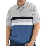 Load image into Gallery viewer, Classics by Palmland Short Sleeve Polo Shirt 6190-326 Big and Tall - Grey Heather - theflagshirt
