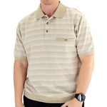 Load image into Gallery viewer, Classics by Palmland Short Sleeve Polo Shirt Taupe - Big and Tall - 6191-420BT - theflagshirt