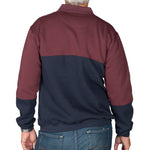 Load image into Gallery viewer, Classics by Palmland Horizontal Stripes Long Sleeve Banded Bottom Shirt 6198-210 Burgundy
